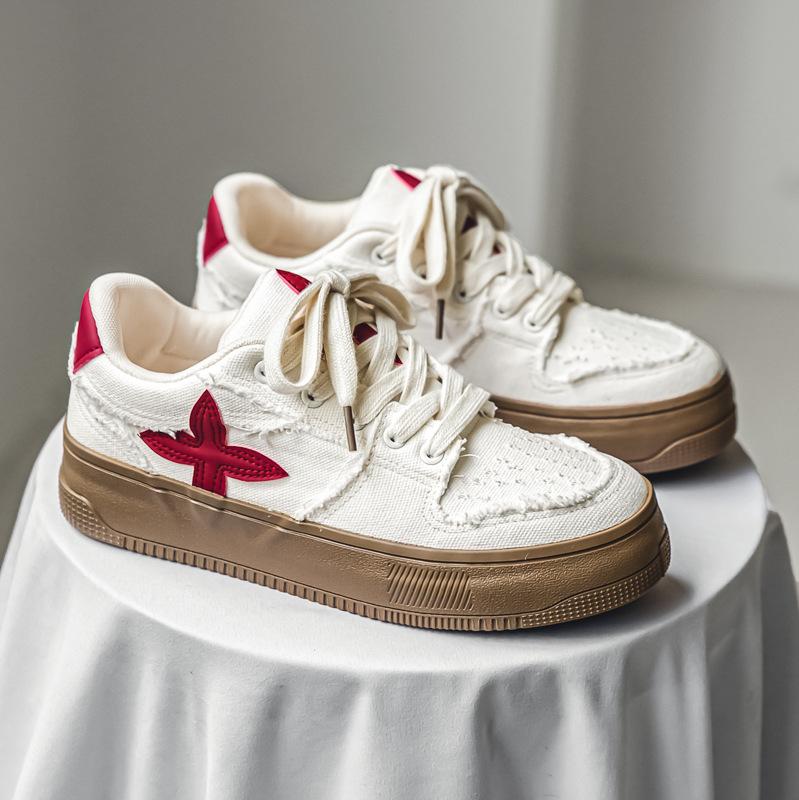 

Выстиранные и состаренные парусиновые кеды с вытянутым верхом, мужская платформа, спортивная и повседневная обувь для скейтборда, студенческая мужская обувь, универсальная обувь, мужская трендовая обувь 39 бежевый