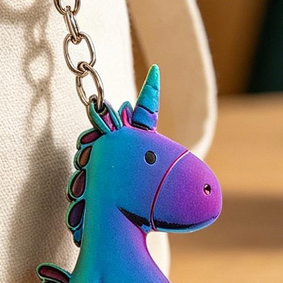 Unicorn Keychain Pendant Lightweight Metal Keychain Portable Bag Charms Creative Decorative Keyring for Bags And Keys