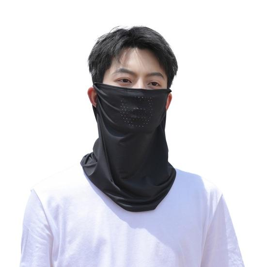 Ice Silk Sunscreen Face Guard Full Face Sun Protection Face Protector Neck Clavicle UV чёрный