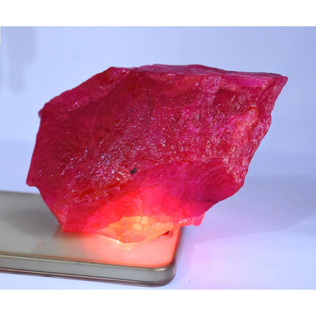 Natural Pink Ruby Rough Uncut Huge Size 427.10 Ct CERTIFIED Loose Gemstone R-12-R
