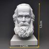 Simple Marx Plaster Head White Relief Figure Sculpture Ornament Art Sketch Figure Figurine Modern Interior Aesthetic Decoration