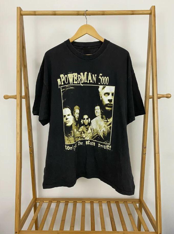 

Powerman 5000 Tonight The Stars Revolt T-Shirt Cotton Unisex Adult Tee Unisex T-Shirt M