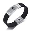 Vnox Russian Germany Latin Assorted Version Bible Verse Bracelets for Men The Lords Prayer Quotes Christian Prayer Cross Bangle