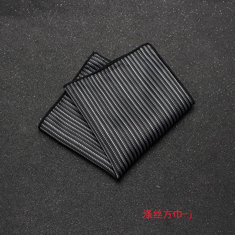Men'S Banquet Guests Wedding Groom Suit Dress Pocket Towel British Retro Cashew Flower Striped Square Towel