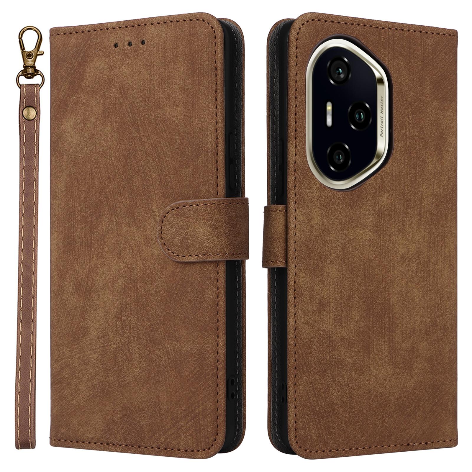 

For Honor 300 Pro/300 Ultra Wallet Case RFID Blocking PU Leather Cover Stand View Brown