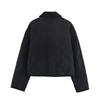 Womens Corduroy Quilted Oversized Cotton Coat With Notched Collar Casual Fall Outerwear