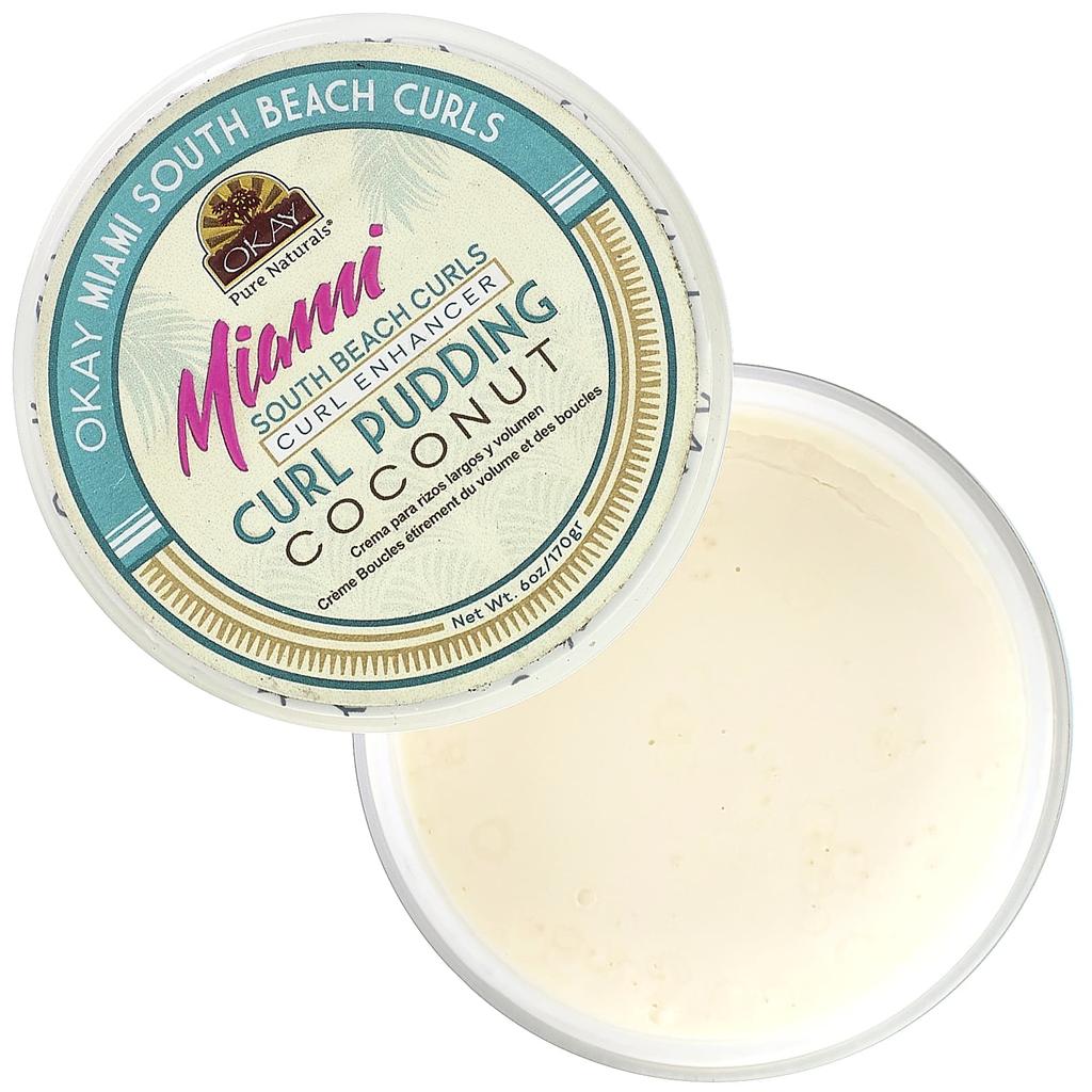 Okay Pure Naturals Miami South Beach Curls, Curl Pudding, 6 Oz (170 G)