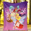 1pc W-Winx Club Theme Blanket - Digital Print, Polyester, Cozy for All Seasons, Perfect for Outdoor, and Travel