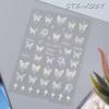 Adesivi per Unghie Trendy a Forma di Farfalla Xiaohongshu – Design Trasparente a Fiore di Ghiaccio Liquido