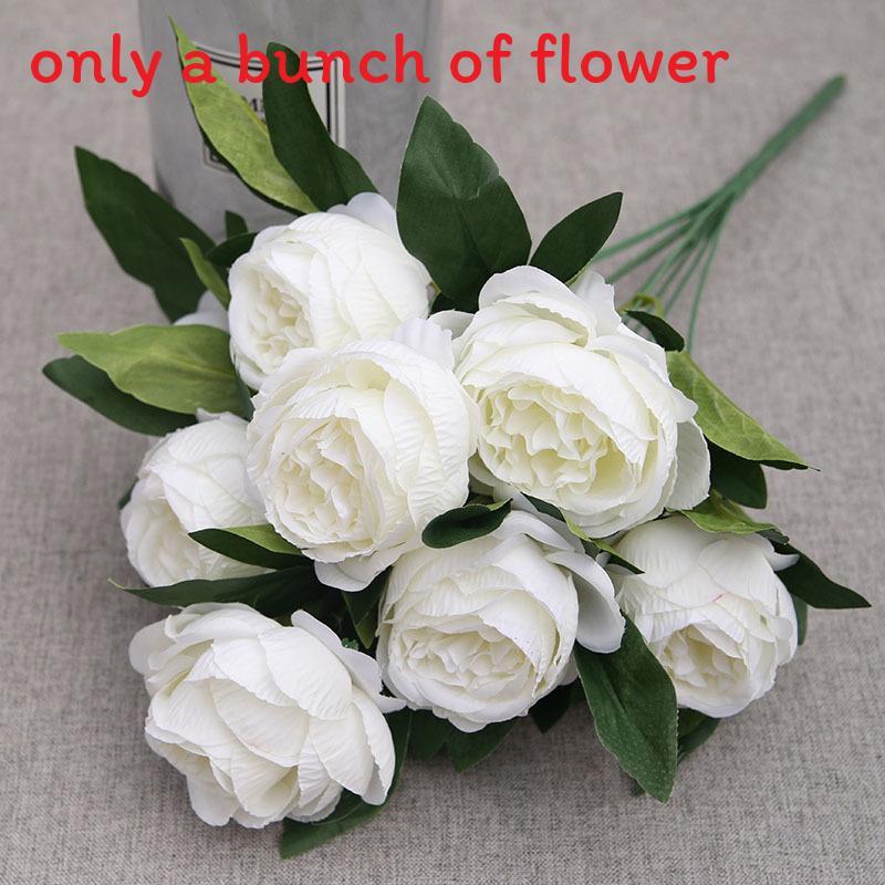 Silk Peony Artificial Flowers Wedding Decor With Realistic Design For Photography Props