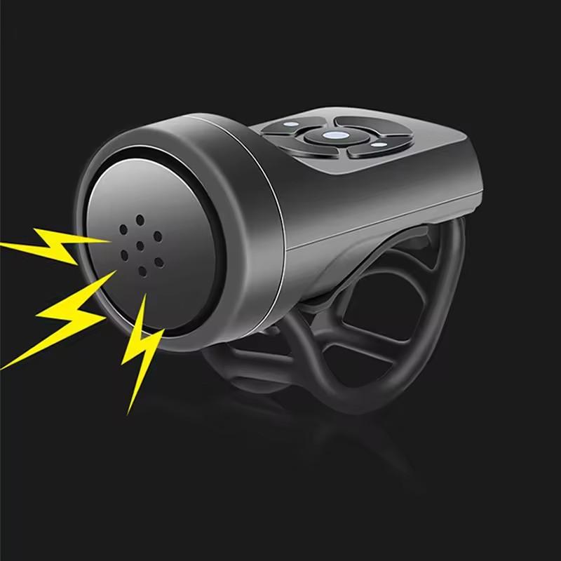 USB Rechargeable Bicycle Electric Bell Motorcycle Horn 4 Modes Mountain Bike Bell Cycling Anti-theft Alarm Horn Bike Accessorie2