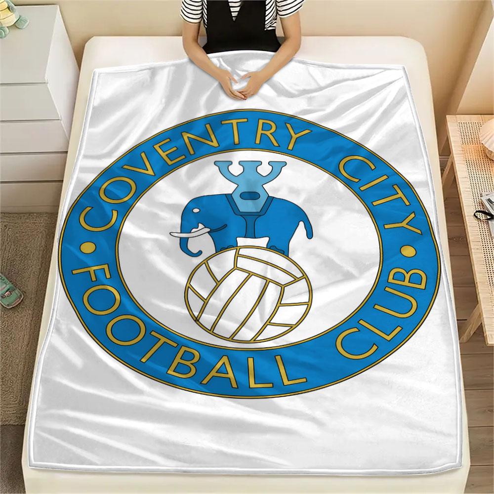 Coventry City Printed Flannel Blanket, Soft Throw for Bedroom Sofa, Washable, Christmas Present, Great Gift.