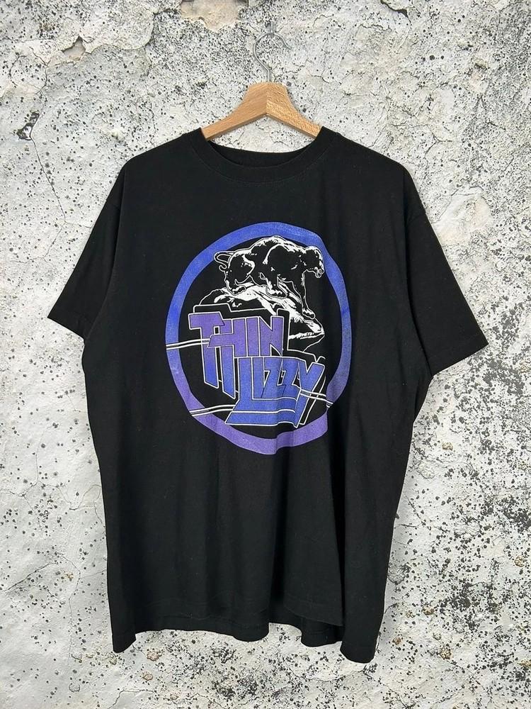 Thin Lizzy Rock Band Tee Graphic Panther 90s Rare Design T shirt Reprint Unisex T-Shirt XL