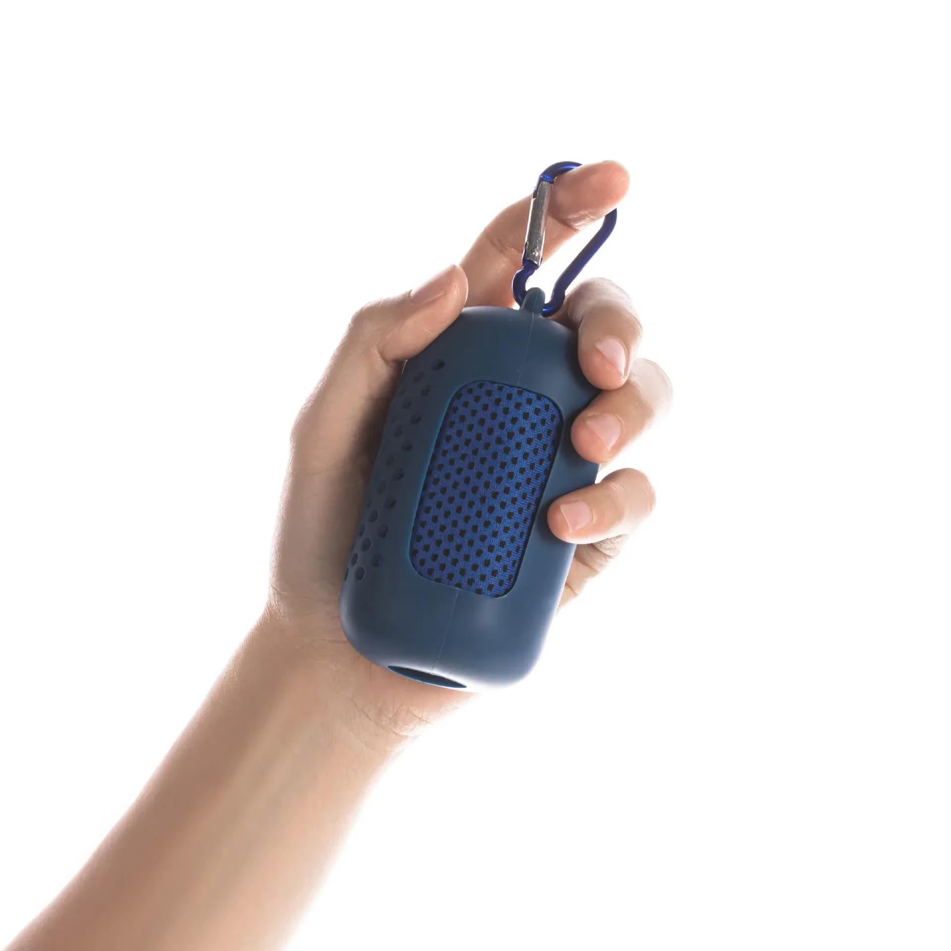 Комплект быстросохнущих спортивных охлаждающих полотенец из полиэстера, впитывающих пот, подходит для занятий йогой, гольфом, плаванием, фитнесом, кемпингом тёмно-синий