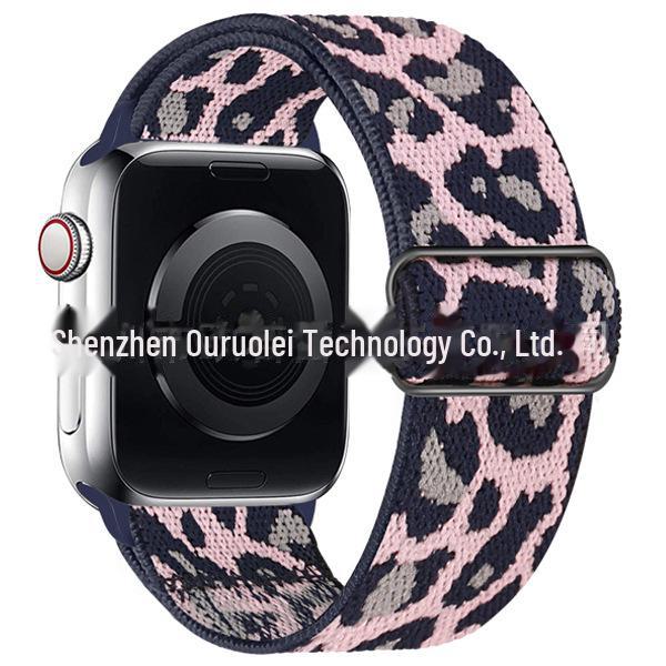 Adjustable Elastic Nylon Band with Sliding Buckle for Apple Watch iWatch7