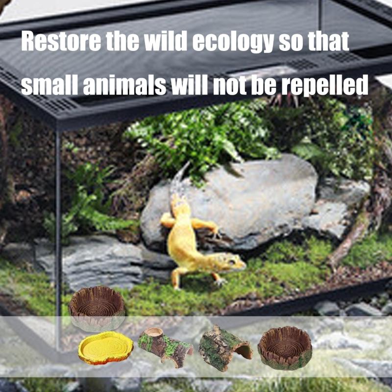 Reptiles Animal Feeding Plate Durable ABS Construction Shallow Water Dish For Turtles Lizards