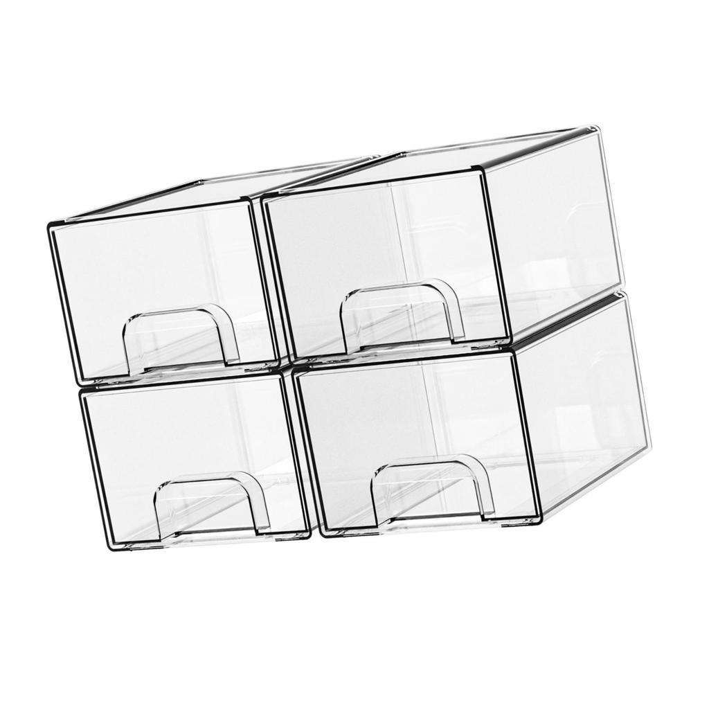 Stackable Storage Drawer Supplies Bin for Make up Stationary Desktop L