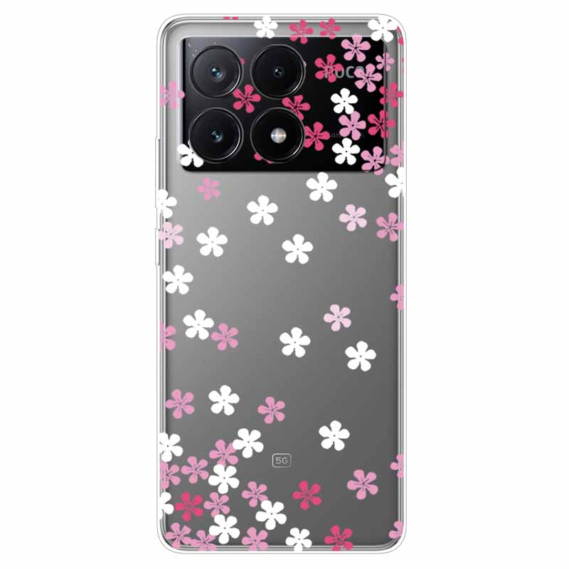 For Xiaomi Poco X6 Pro Case Transparent Cute Soft Silicone TPU Coque for Poco X6 / X6 Pro 5G Phone Cover X 6 X6Pro Clear Shells