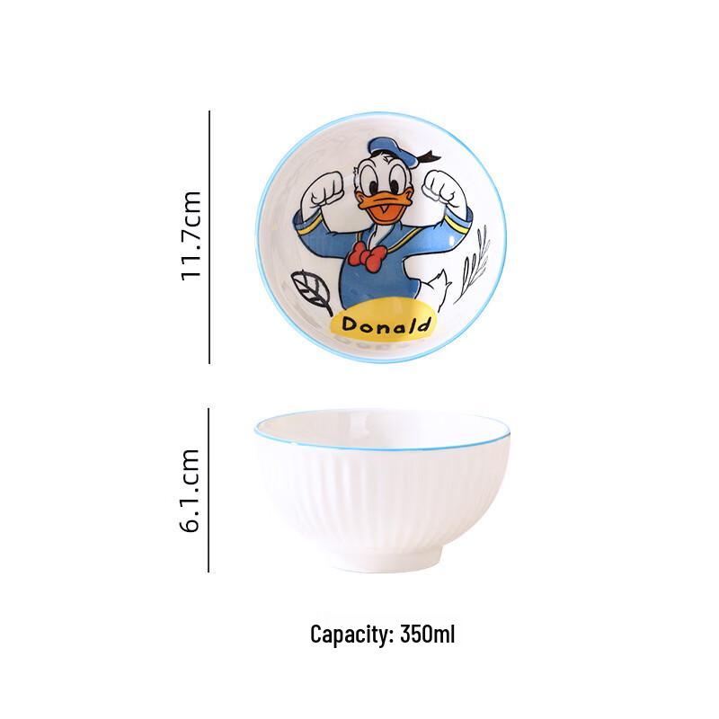 

Disney Donald & Daisy Cartoon Ceramic Rice Bowl 4.5 inch