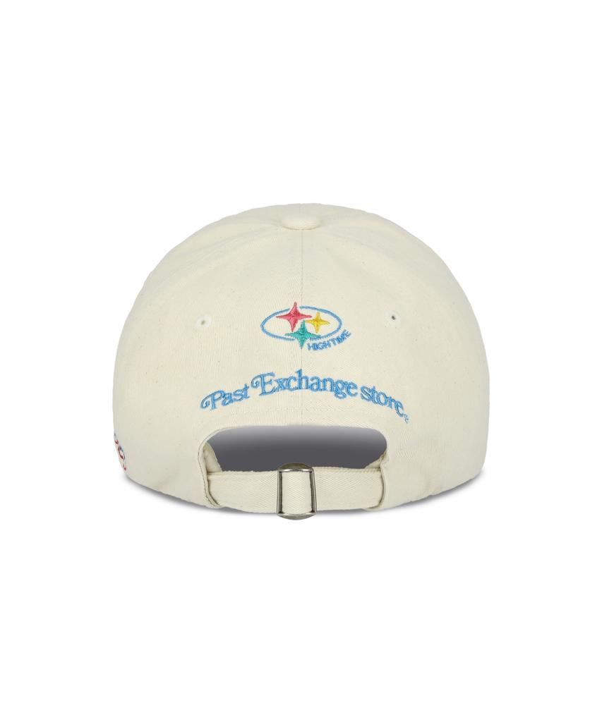 GRAM OUNCE POUND Typo Overlapped 6-Panel Cap_Washed Cream
