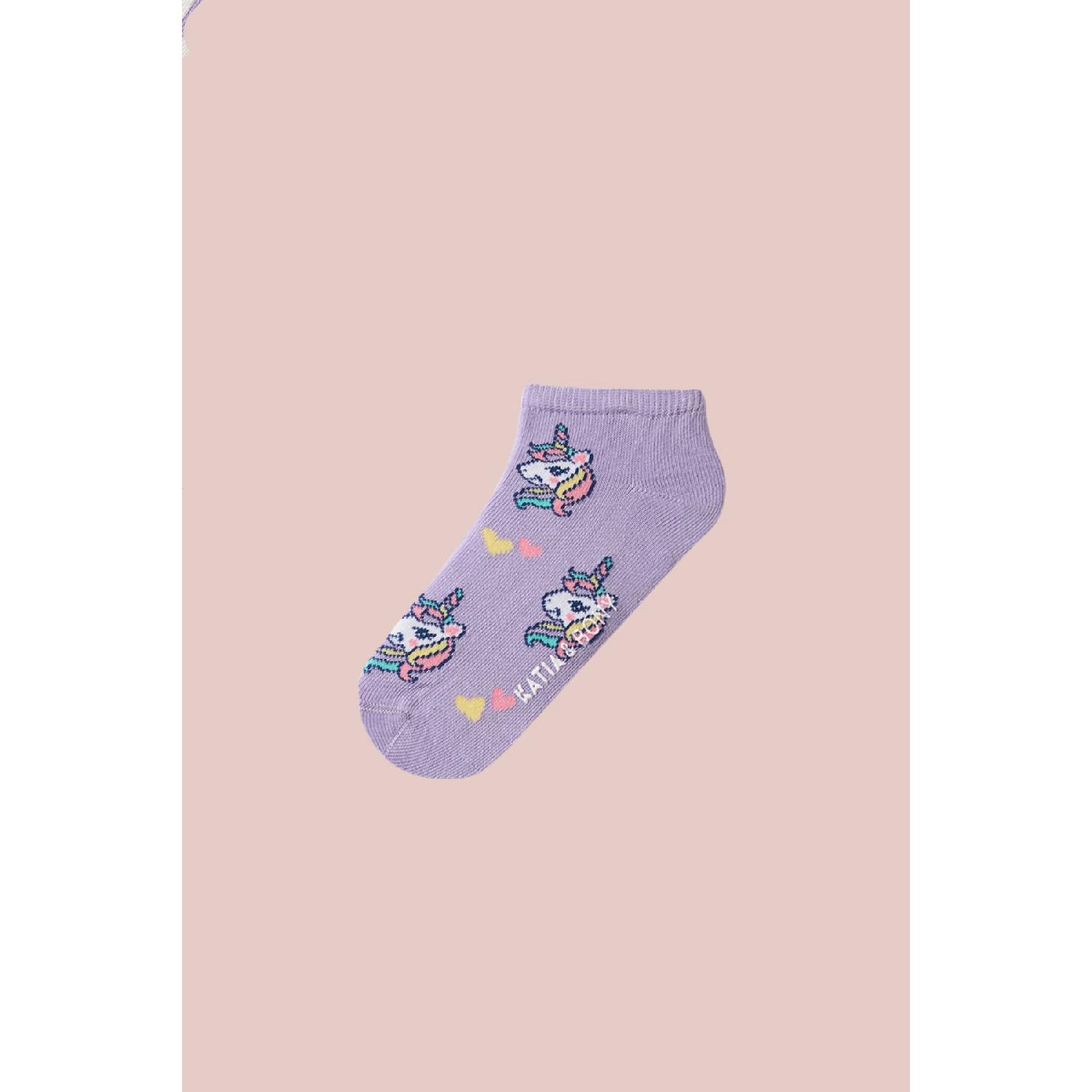 

Фіолетові шкарпетки з візерунком у єдинорога для дівчинки 9-12 Фіолетовий