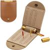 Cribbage Brettspiel Set, Faltbares Tragbares PU Mini 2-Spur Cribbage Brett für Reisen mit 4 Metallstiften und 1 Aufbewahrungsschlitz Ideal für Familie und Freunde