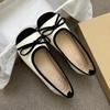 French Splicing Bow Shallow Mouth Gentle with Skirt Single Shoes 2025 New Spring and Autumn Beanie Shoes Fashion Shoes