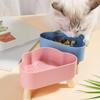 Bol pentru pisici în formă de nor Capacitate mare Mâncat ușor Design prietenos cu gâtul Bol pentru pisoi cu picioare înalte Accesorii pentru animale de companie