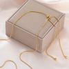 Round Snake Chain for Women Long Necklace Adjustable Gold Color Stainless Steel Chain Winter Sweater Jewelry Fashion Accessories