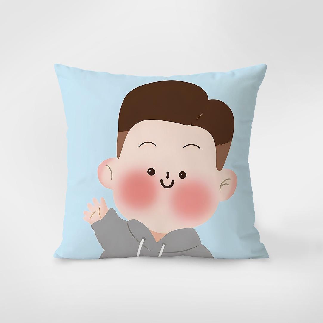 

Наволочка с мультяшным персонажем для семьи, украшение интерьера, офис, гостиная, дом, наволочка 40x40cm