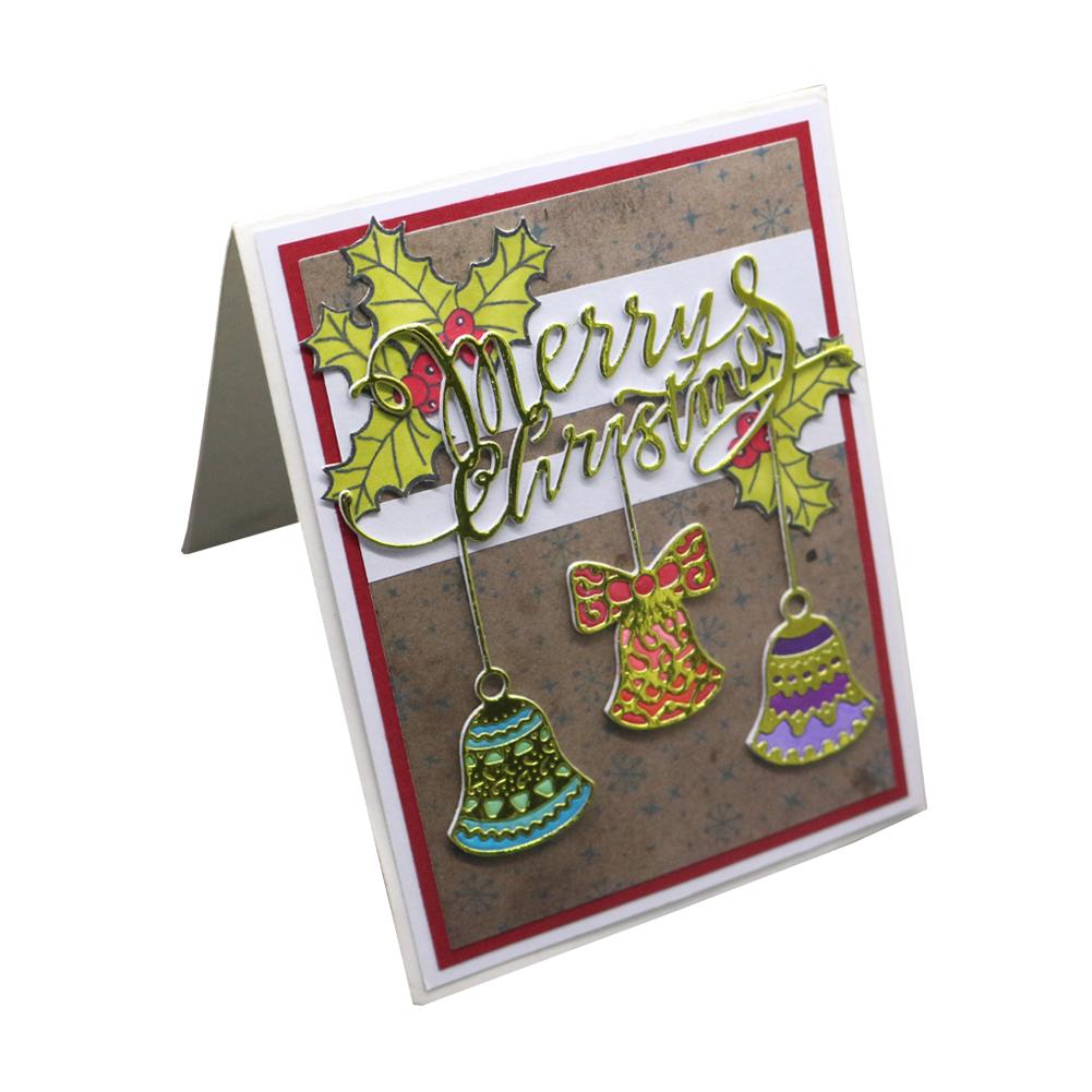 Merry Christmas Clock Frame Metal Silvery Stencil Embossing Cutting Dies For Diy Scrapbooking Paper Album Cards Making