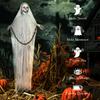 183 cm Life Size Halloween Animated Skeleton Grim Reaper with Glowing LED Eyes, Scary Halloween Decorations, Battery Operated, Indoor Party Props