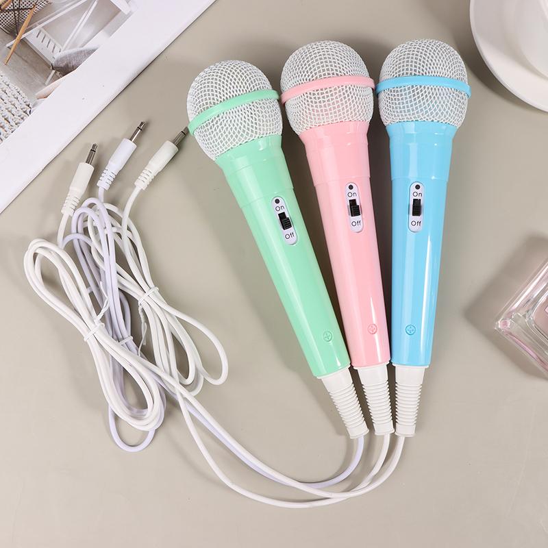 3.5Mm Jack Wired Microphone Lightweight Singing Mechine Home Kids Musical Toy Easy Use No Battery Portable Handheld Microphone