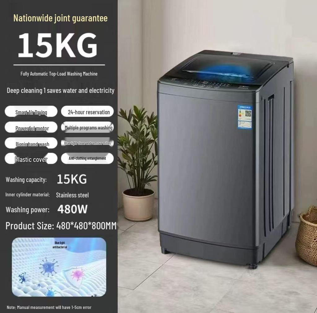 Hot Selling Fully Automatic 8kg Washing Machine: Large Capacity Wash & Dry Combo for Small Spaces