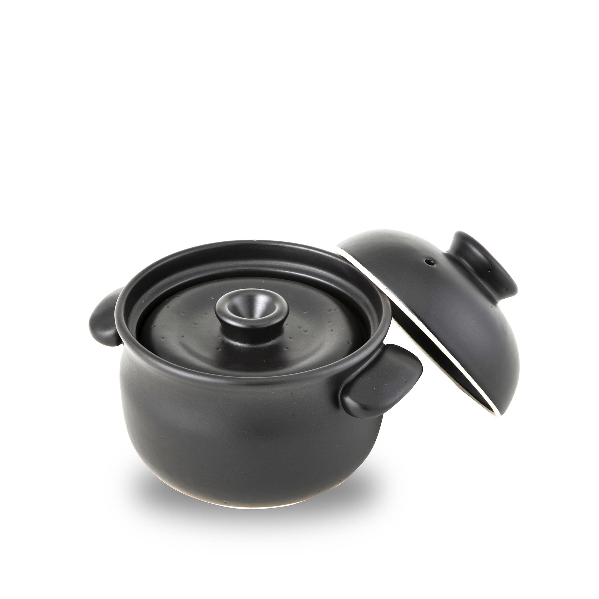

Taisei Kiln Banko Ware Clay Rice Cooker, 1-cup capacity, Black / Made in Japan, Suitable for direct heat, microwave, dishwasher, and oven use / Rice c