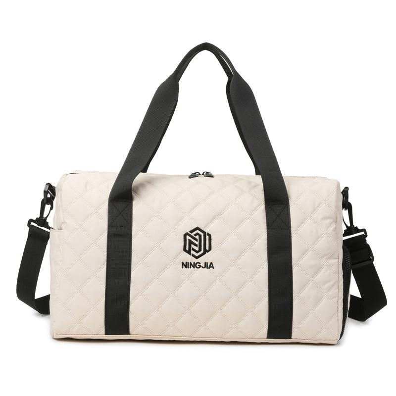 New fashion diamond luggage bag short-distance fitness bag leisure sports travel bag handbag shoe compartment training bag