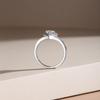 Anello Pavé a Cuore in Moissanite da 0,5ct, Argento 925 da Donna, Regalo di Matrimonio di Alta Gamma