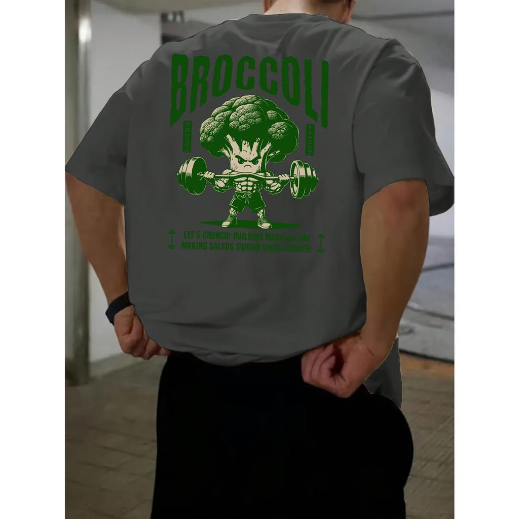 Unisex Unisex Tshirt Broccoli Gym Lifting Weights Graphic Tee Funny Fitness Streetwear Casual Cotton Short Sleeve Tops