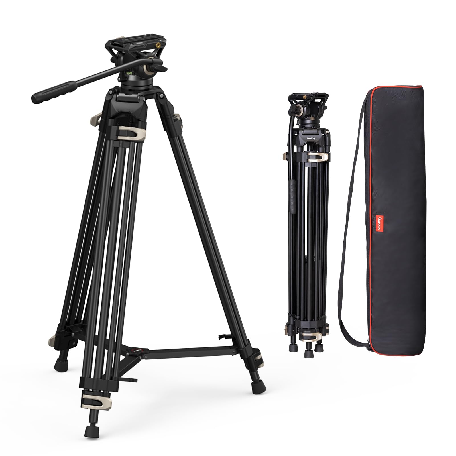 

SmallRig 186cm Large Professional Video 8kg Weight 75mm Bowl Fluid Angle Aluminum Lever Compatible with Digital and Model 3751B Tripod, Capacity,