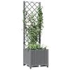 Planter with Trellis Light Grey 40 X 40 X 136 Cm PP