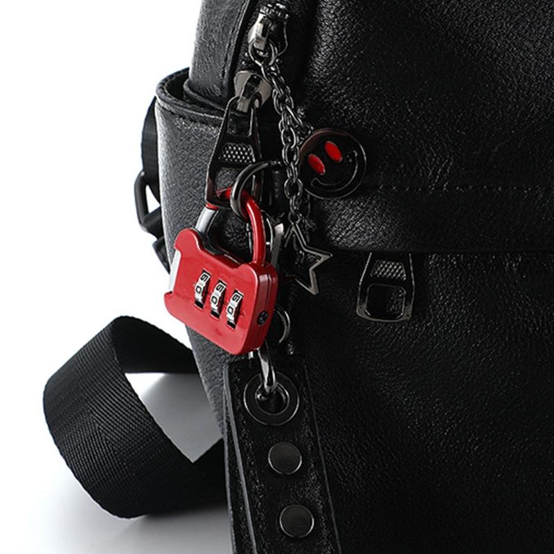 3 Digit Code Combination Padlock Small Travel Luggage for Case Lock Keyless Shackle Lock for Backpack Gym School Locker