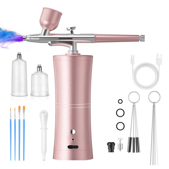 Portable Airbrush Kit Cordless Airbrush Pen 3 Pressure Settings Airbrush Makeup Tool for Nail Art & Cake Decorating