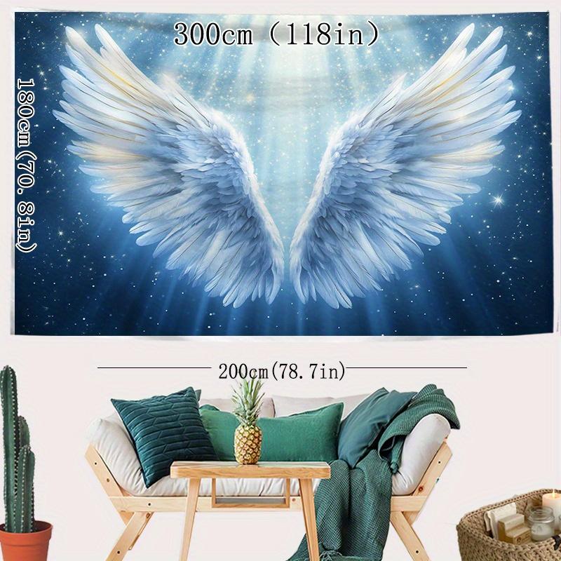 One Piece of "Angel Wings" Pattern Print for Bedroom Walls Made of Polyester Fabric