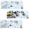 1x W10515058 LED Driver& 2x W10515057 Led Lights Board Replacement for Maytag MSB27C2XAM00 Refrigerator