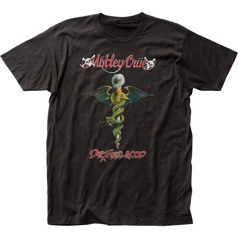 

Футболка Motley Crue Dr Feel Good Чоловіча Рок-н-рольна Музика Класична Банд-футболка Чорна 4XL