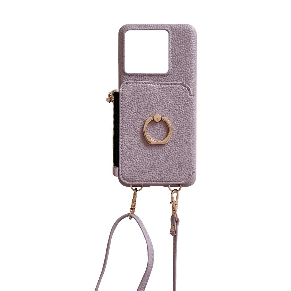 Redmi Note 12S 4G Crossbody Phone Case with Zipper Lanyard for Xiaomi 13T