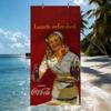 Retro Moda C-Coca-C-Cola Ręcznik Szybkoschnące Ręczniki Plażowe Nadają Się Na Baseny Kemping Joga I Siłownię