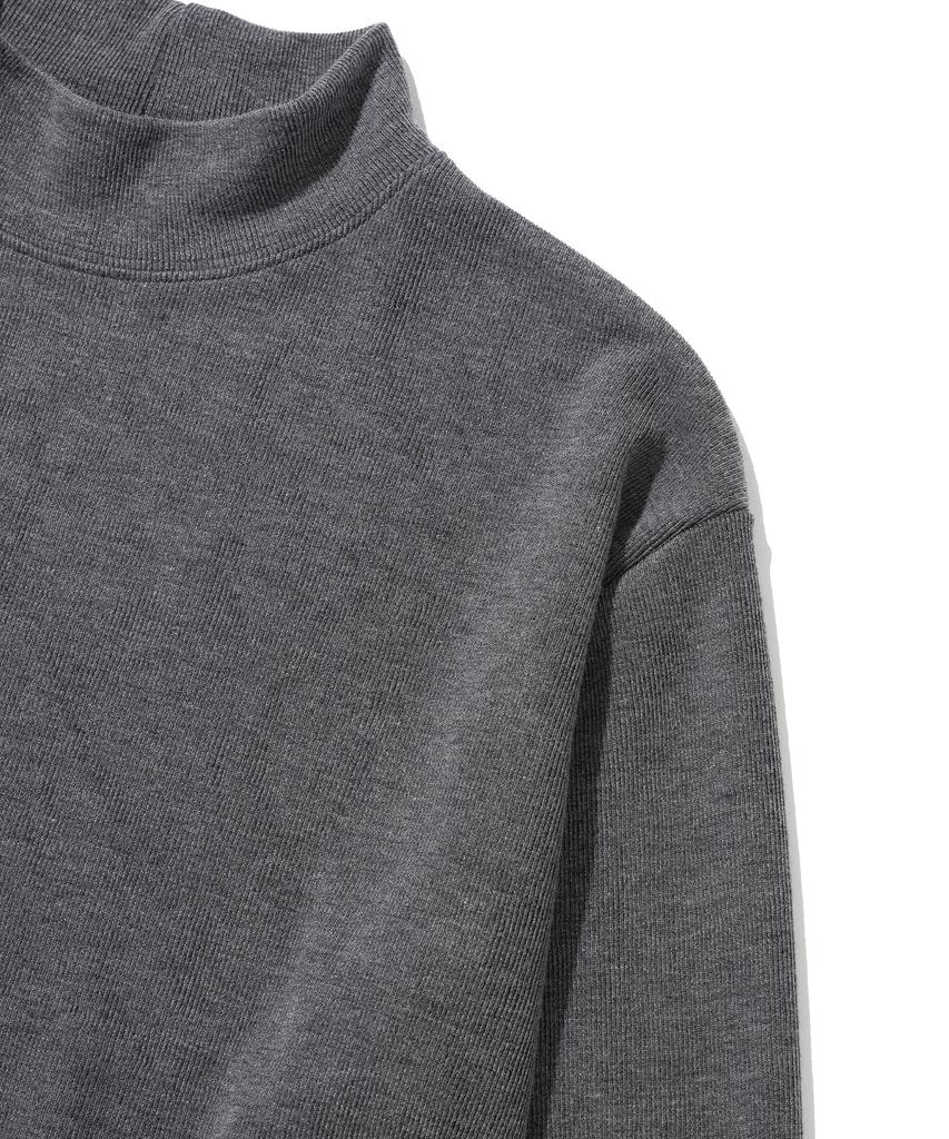 KNITTED Half Turtleneck Long Sleeve Knit Charcoal