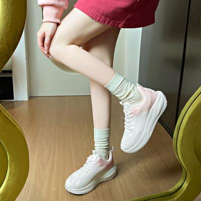 Nowe buty taty damskie wiosenne studenckie sportowe buty do biegania buty codzienne z podwyższonymi grubymi podeszwami