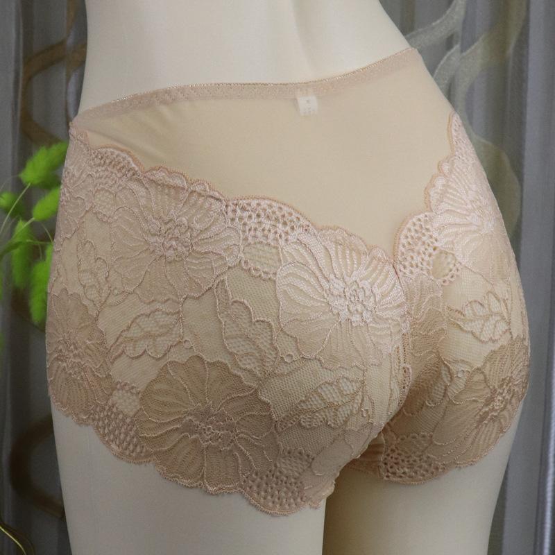 Sexy Men'S Underwear Ultra-Thin Lace Transparent Panties Sissy Pouch Sheath Lingerie See Through Briefs Gays Imitates Underpants